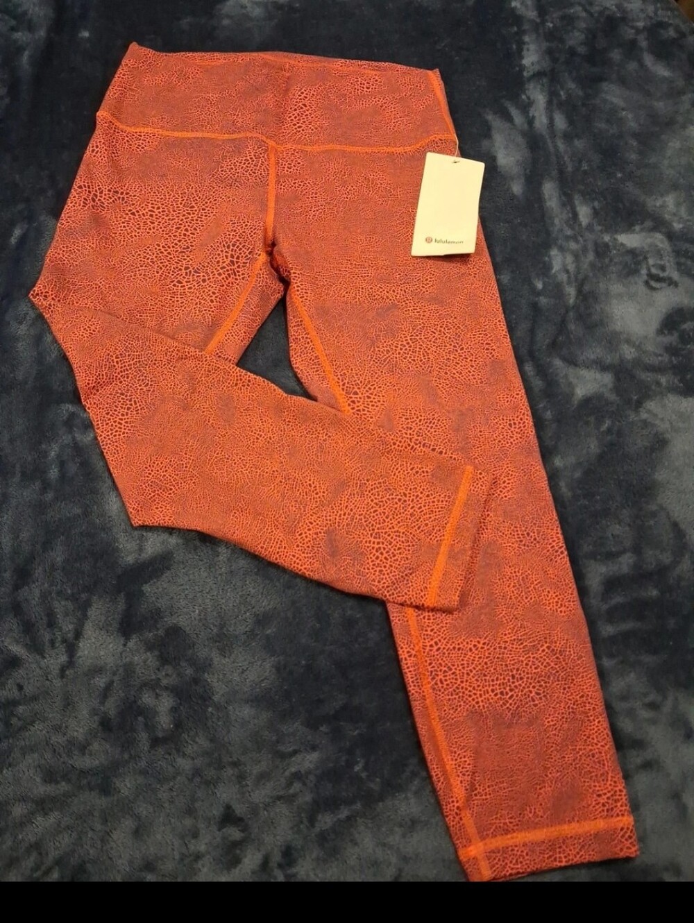 lululemon athletica Orange Patterned Women's Jeggings